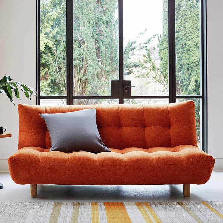 Habitat Kota 3 Seater Fabric Clic Clac Sofa Bed - Orange 0