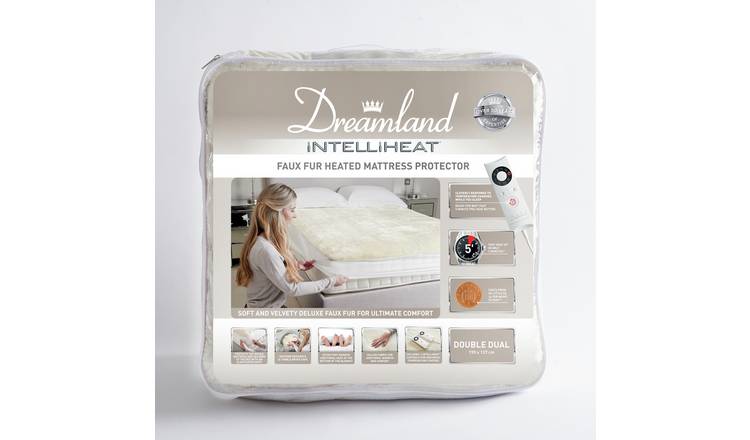dreamland intelliheat fleece electric mattress protector double