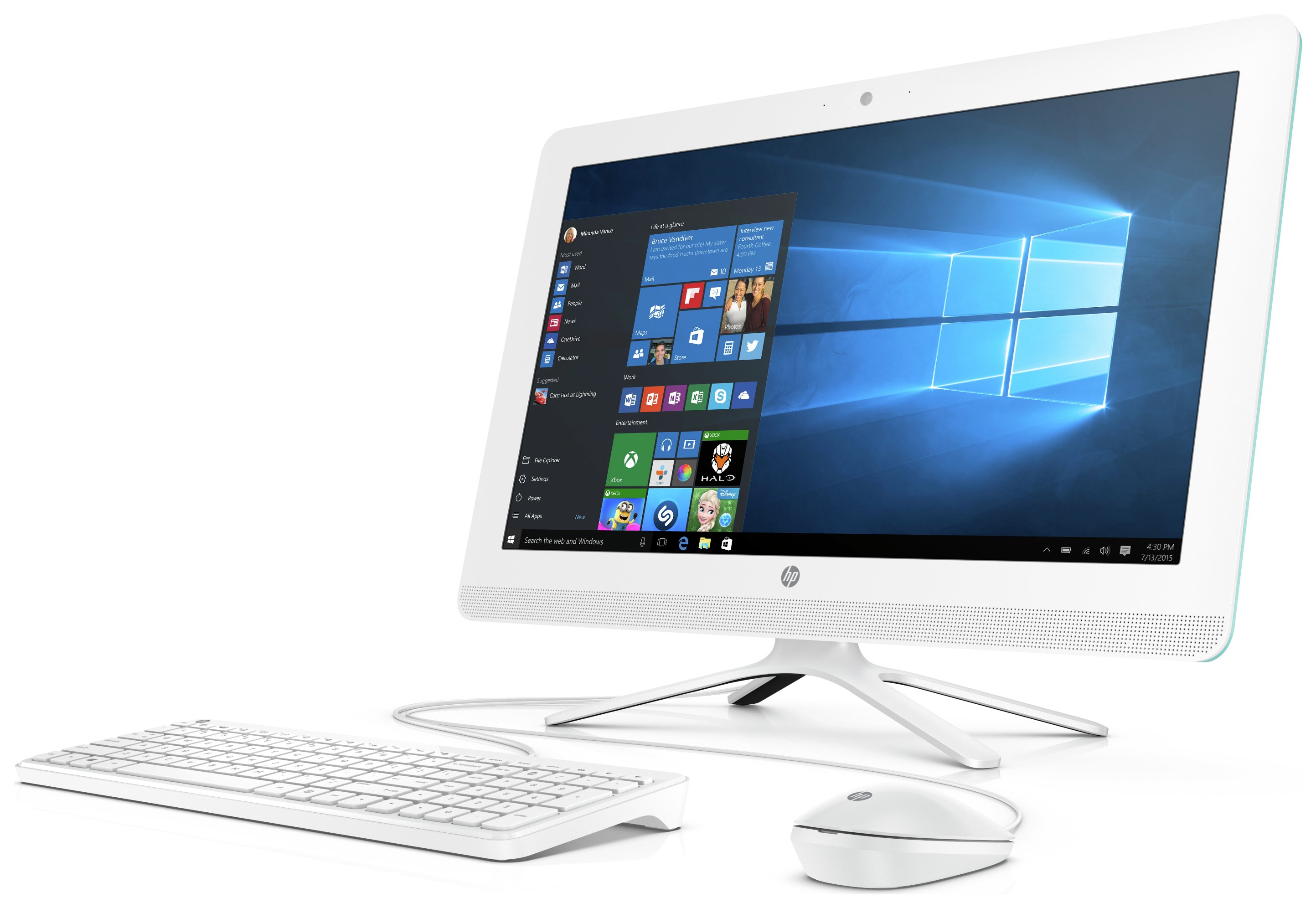 HP Celeron 21.5 Inch 4GB 1TB All-in-One PC - Teal