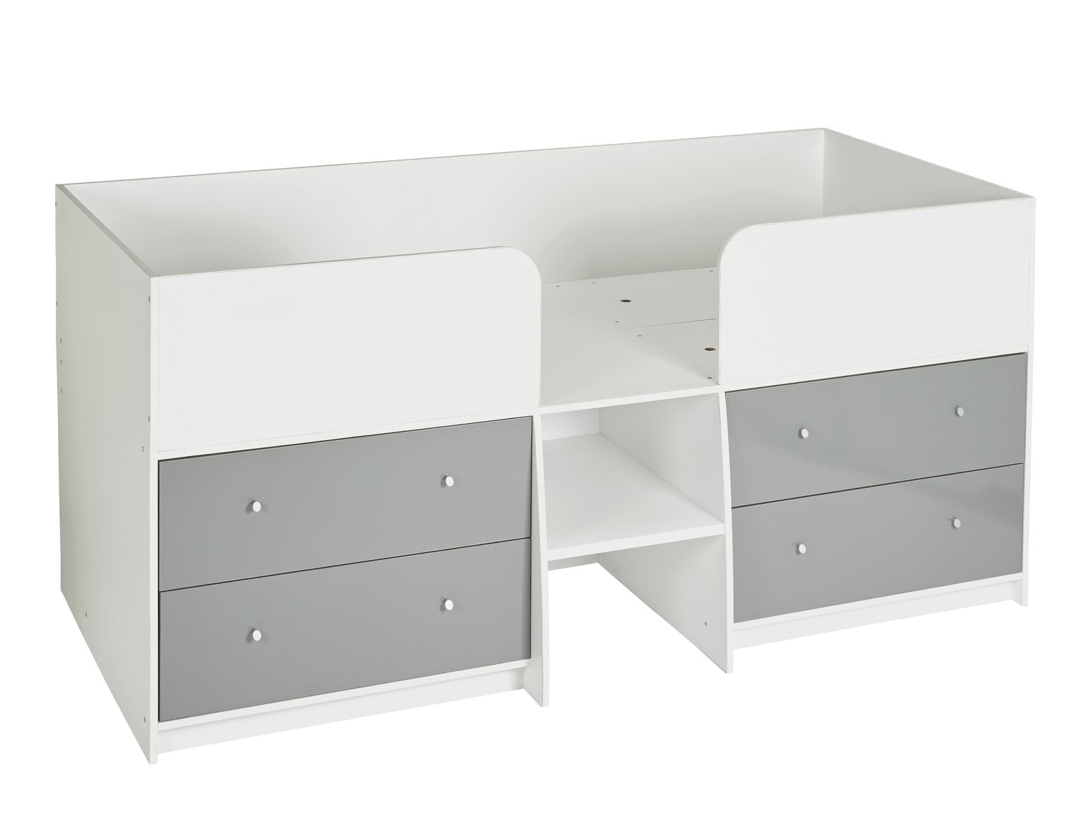 Argos Home Malibu White & Grey Gloss Shorty Mid Sleeper Reviews