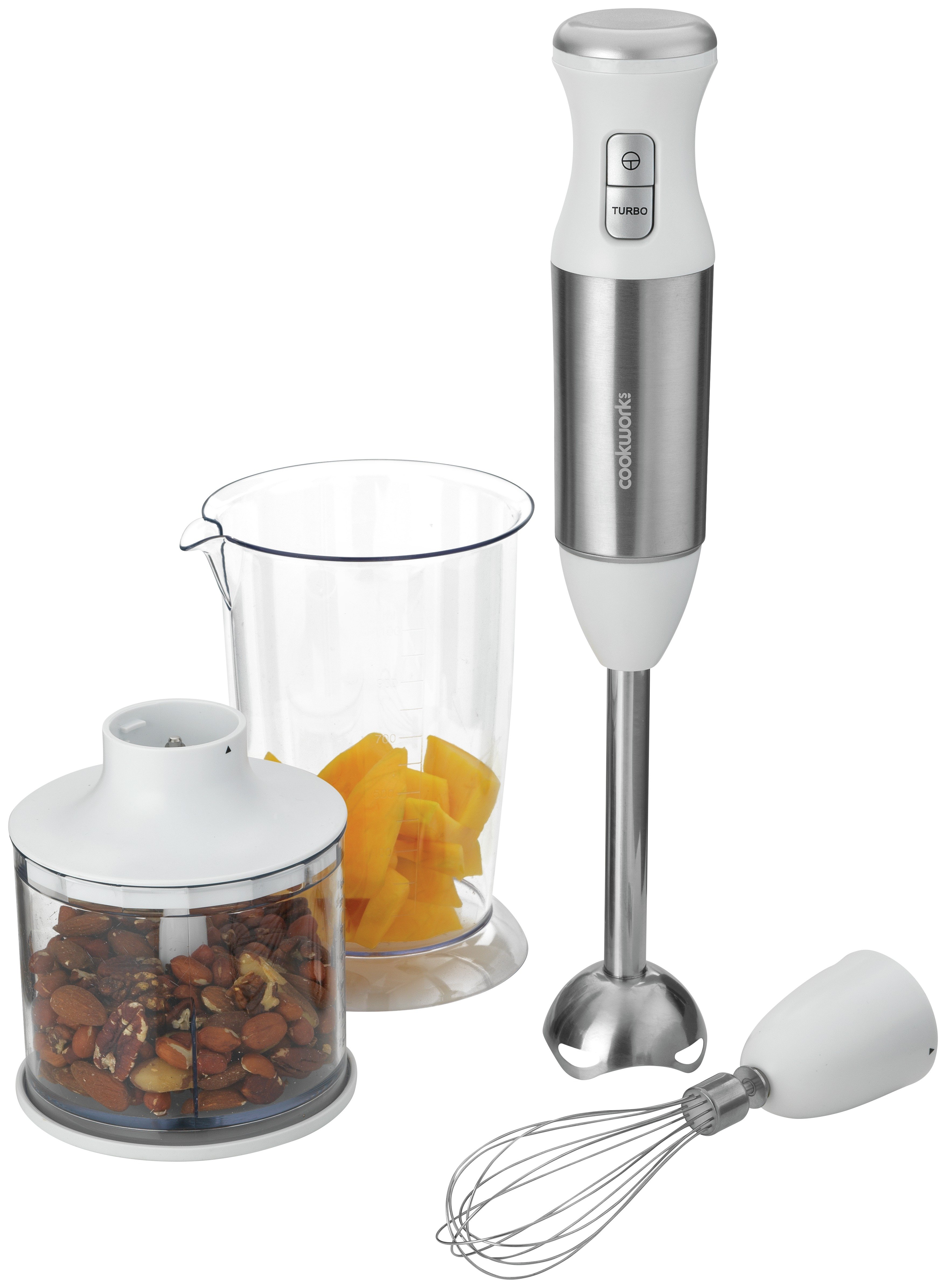 Cookworks Hand Blender with Accessories - Stainless Steel