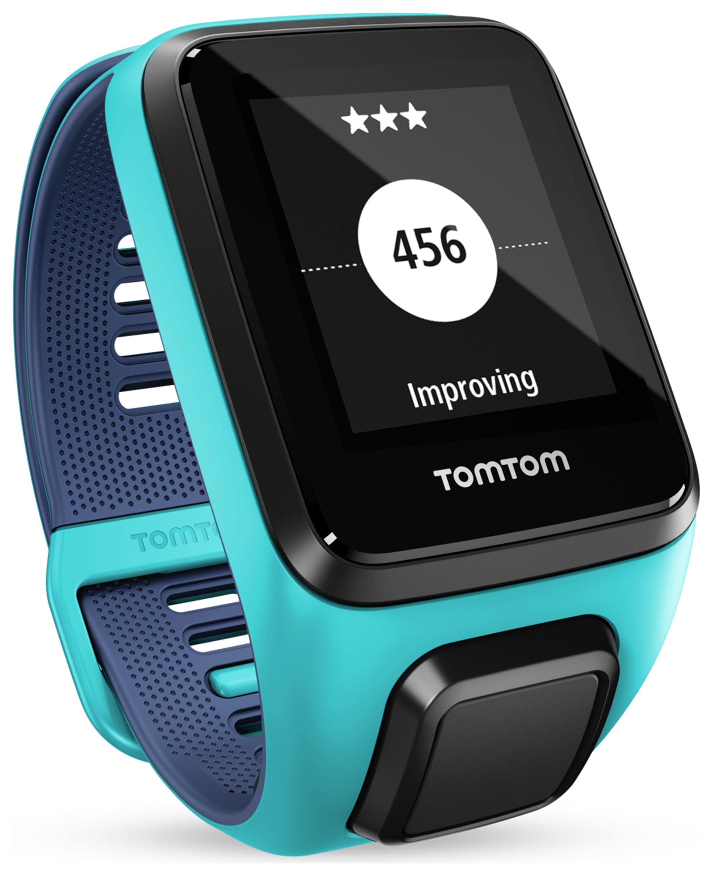 TomTom Spark 3 HR GPS Watch (Blue Small Strap + Black Large)