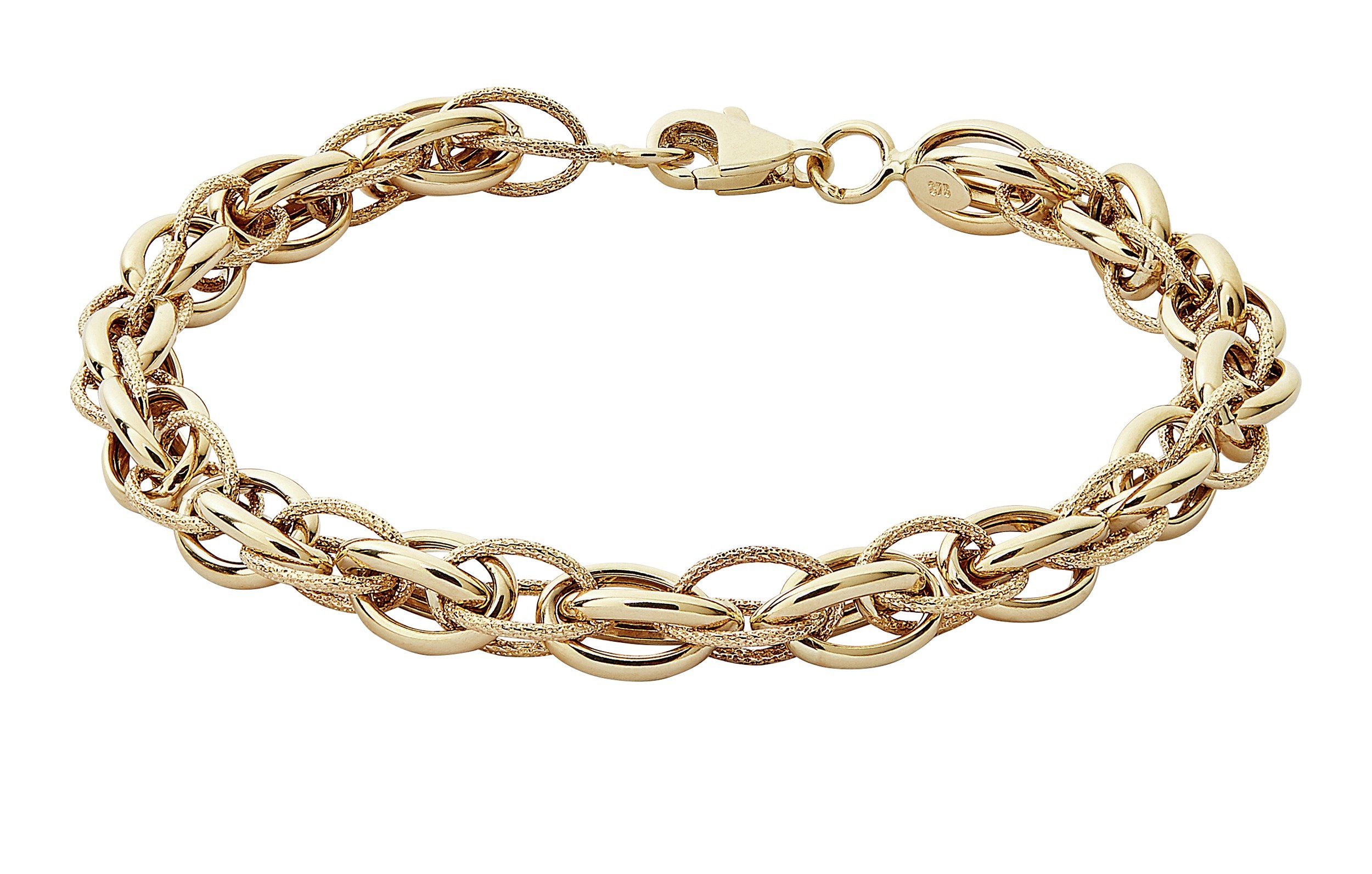 Revere 9ct Gold Elegant Oval Belcher Bracelet Reviews