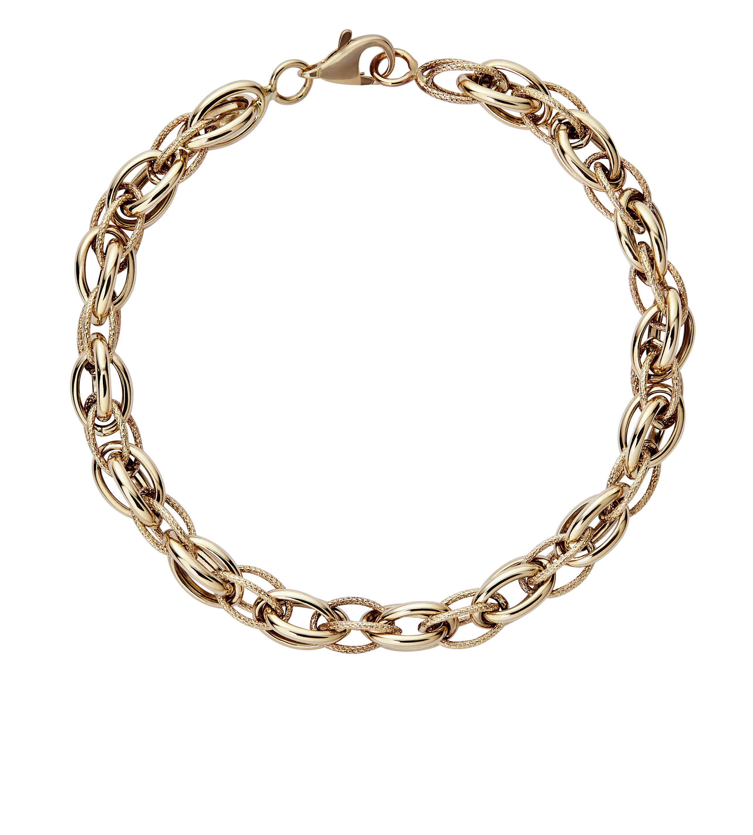 Revere 9ct Gold Elegant Oval Belcher Bracelet Reviews