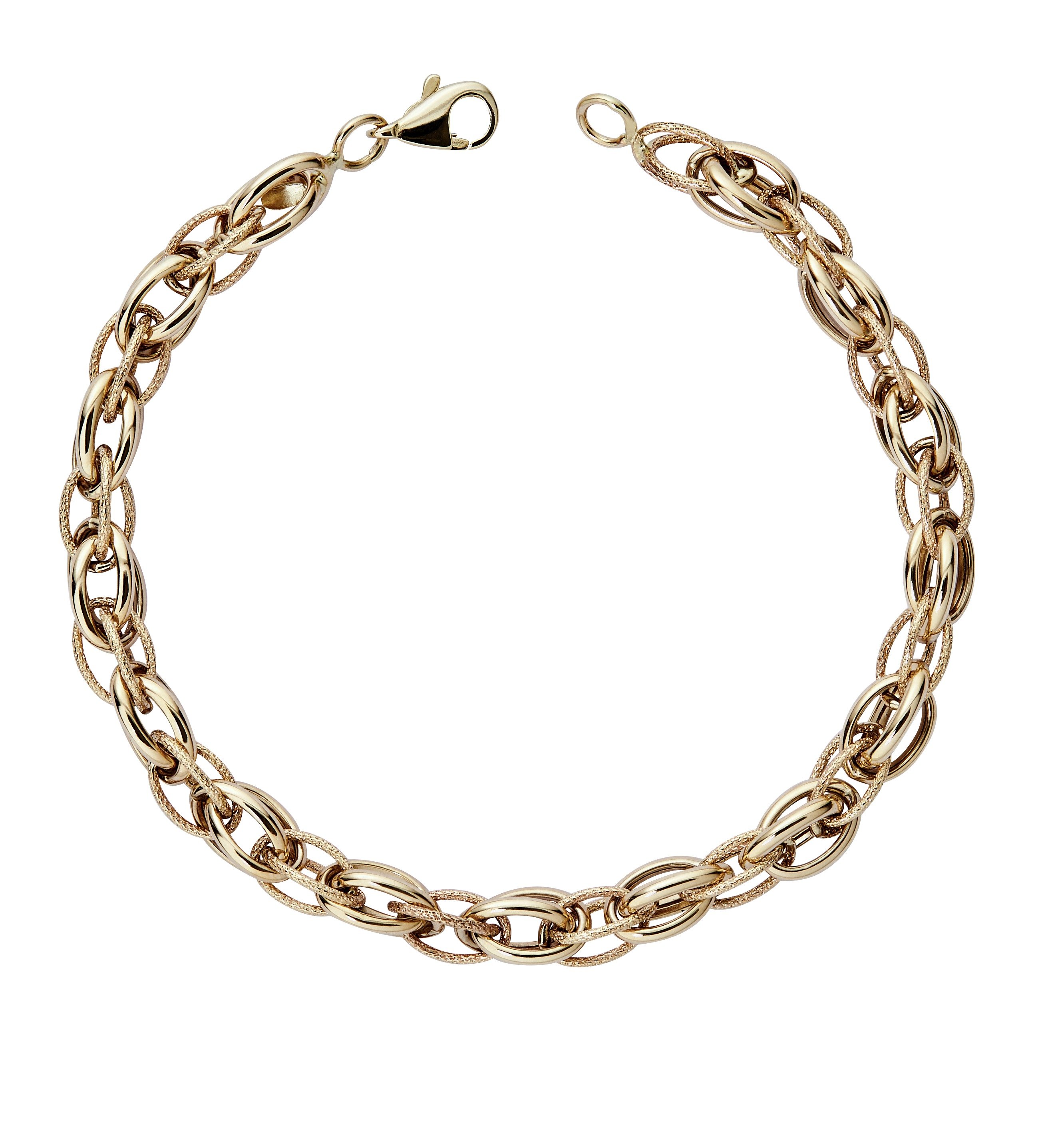 Revere 9ct Gold Elegant Oval Belcher Bracelet Reviews