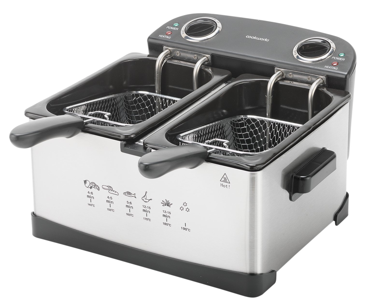 Cookworks Twin Professional Deep Fat Fryer