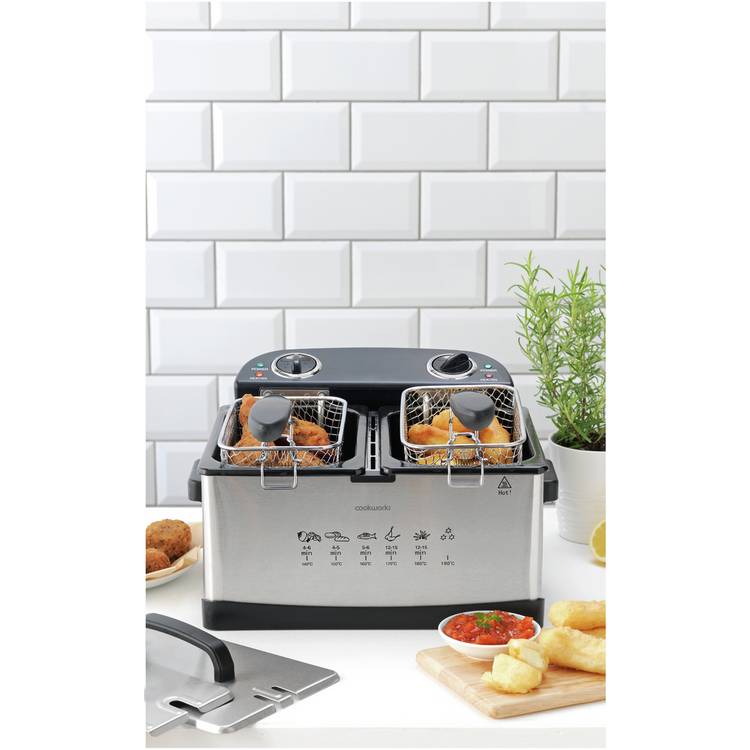 Cookworks Twin Professional Deep Fat Fryer 0