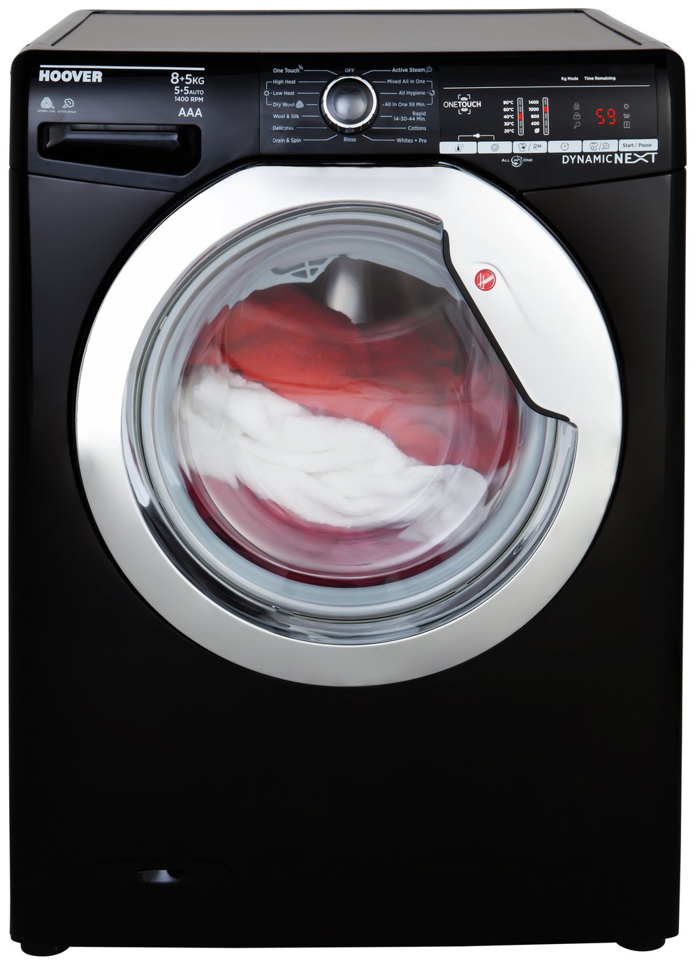 Hoover WDXOAC485CB 8KG / 5KG 1400 Spin Washer Dryer - Black