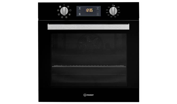 Indesit black store electric oven