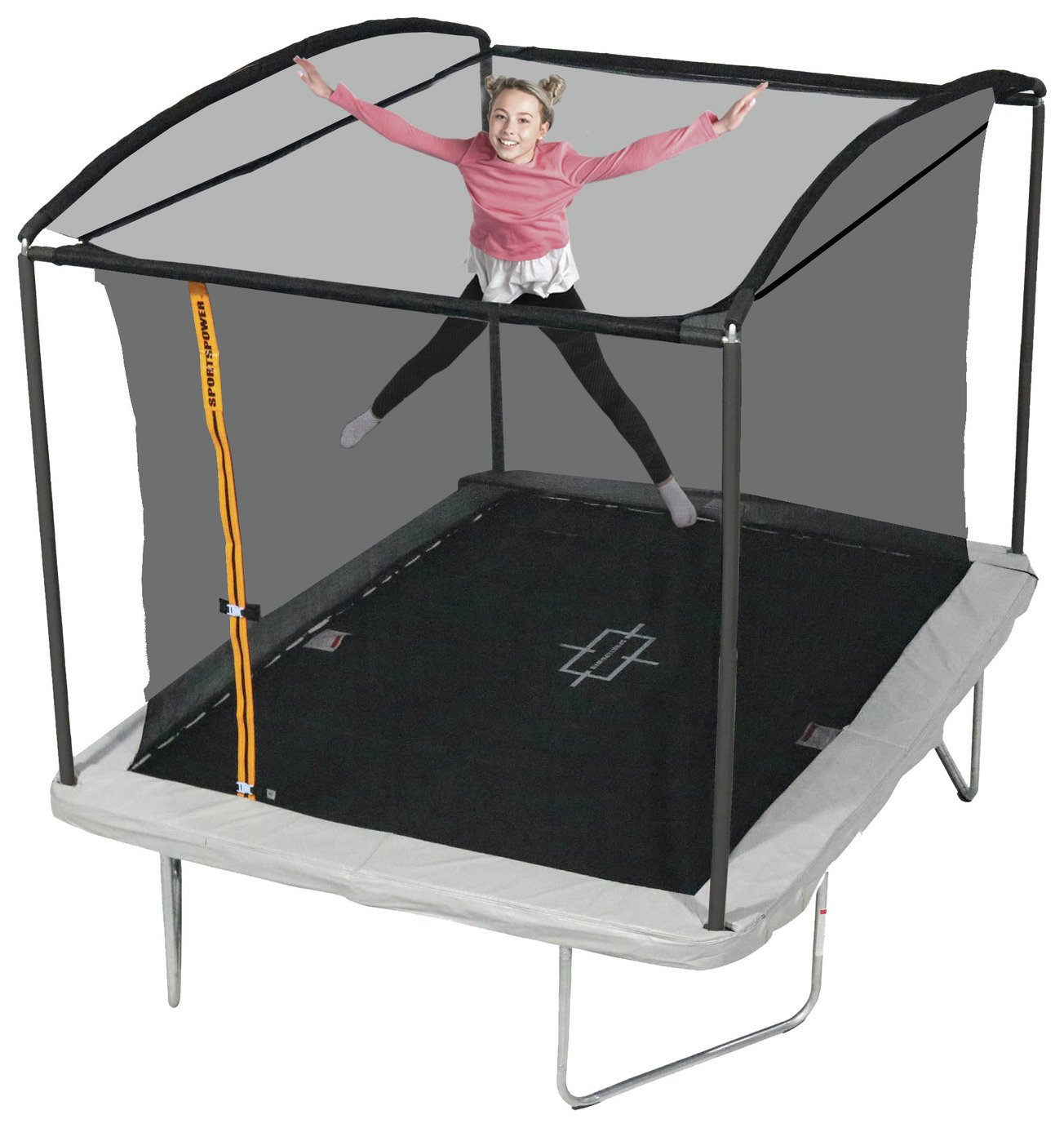 Sportspower 10ft x 8ft Rectangular Trampoline with Enclosure