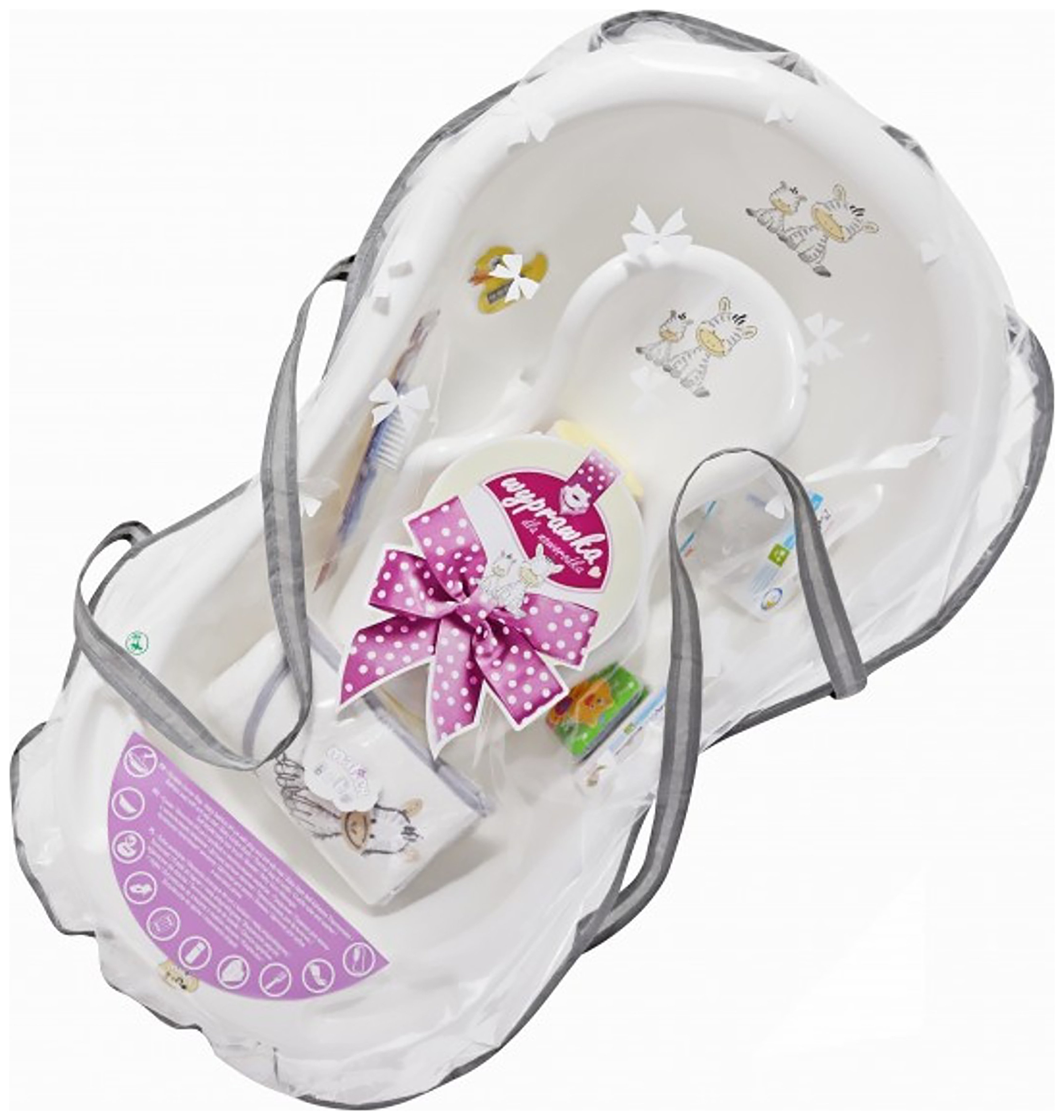 Maltex Zebra Collection Newborn Bath Gift Set - White