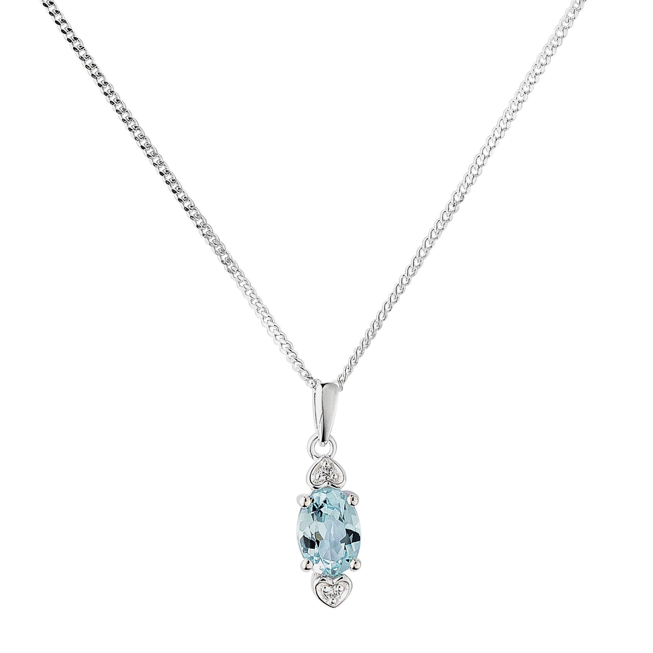 Revere Sterling Silver Blue Topaz and Diamond Accent Pendant review