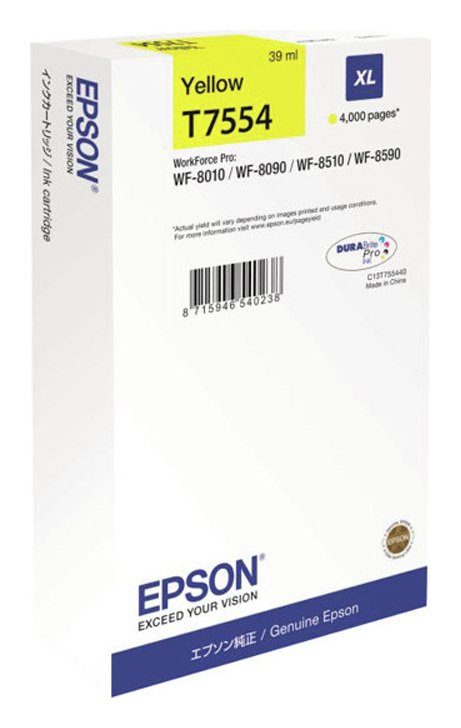 Epson T7554 17.1 ml Yellow Ink Cartridge