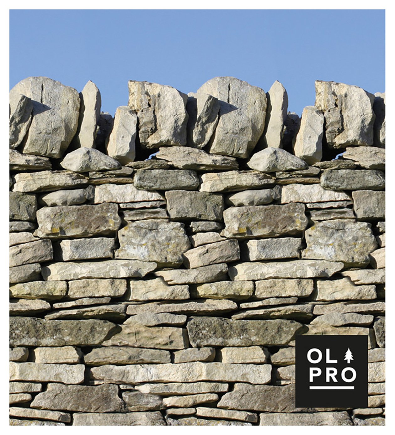Olpro Stone Wall 5 Wooden Pole Windbreak