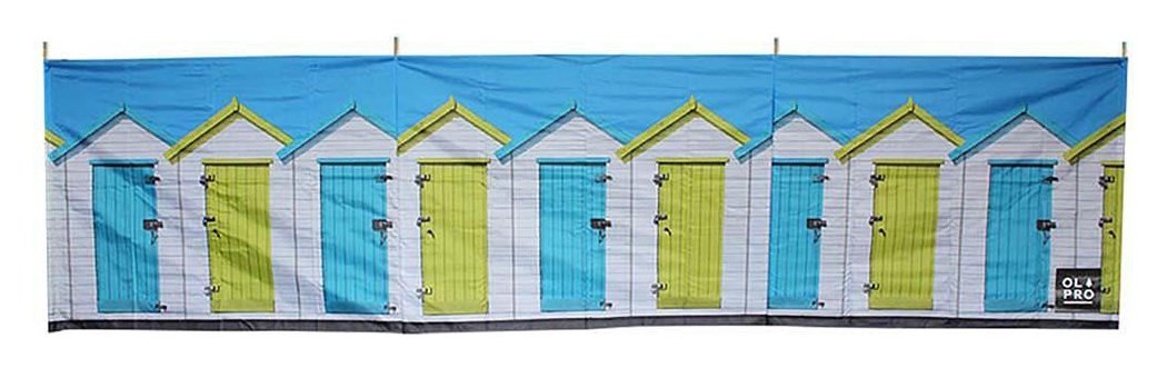 Olpro Beach Huts 4 Steel Pole Windbreak