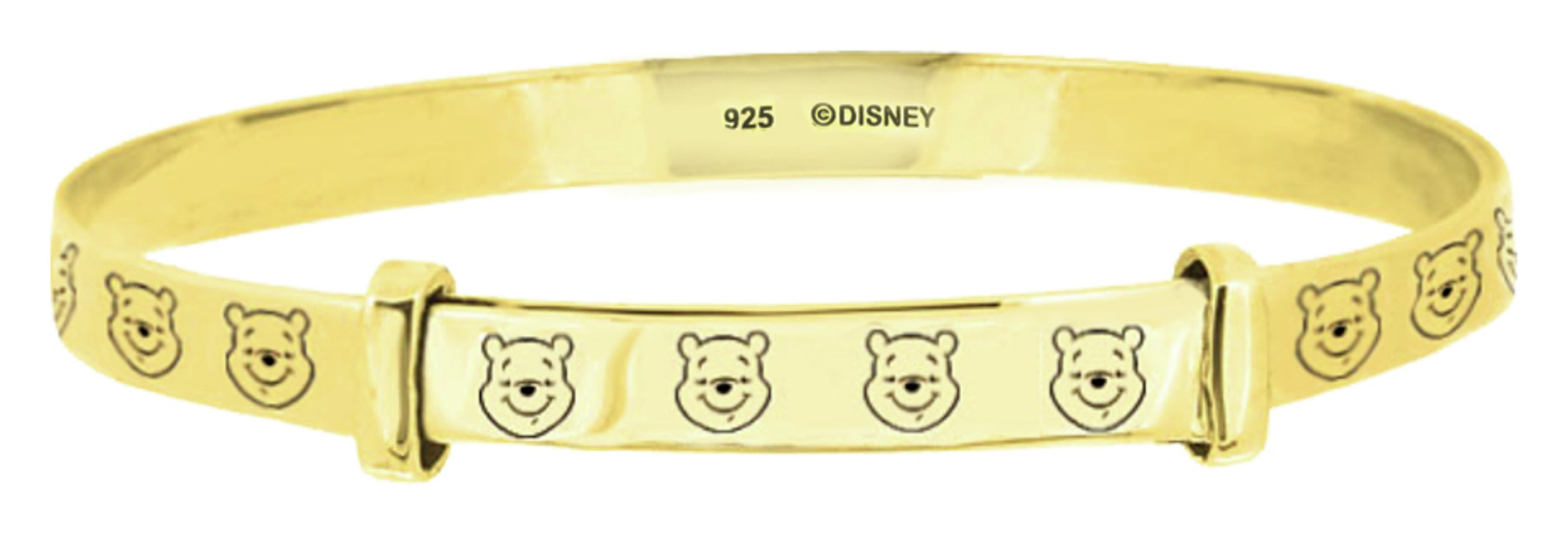 Disney 9ct Gold Plated Winnie the Pooh Bangle - 0-18 Months