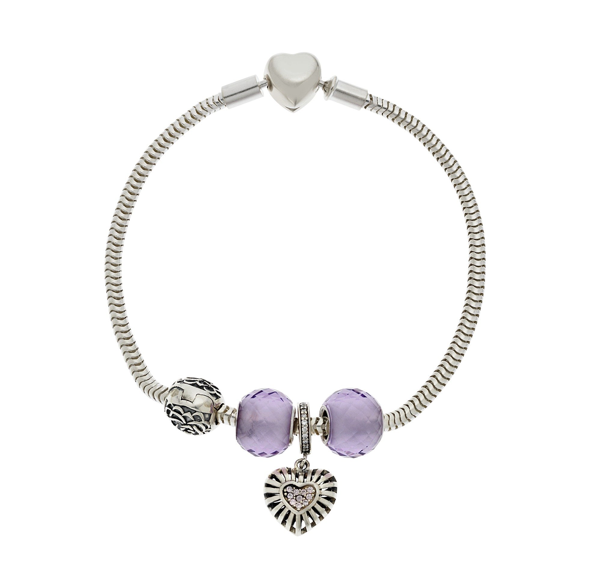 Moon & Back Sterling Silver Purple Made Up Charm Bracelet Review