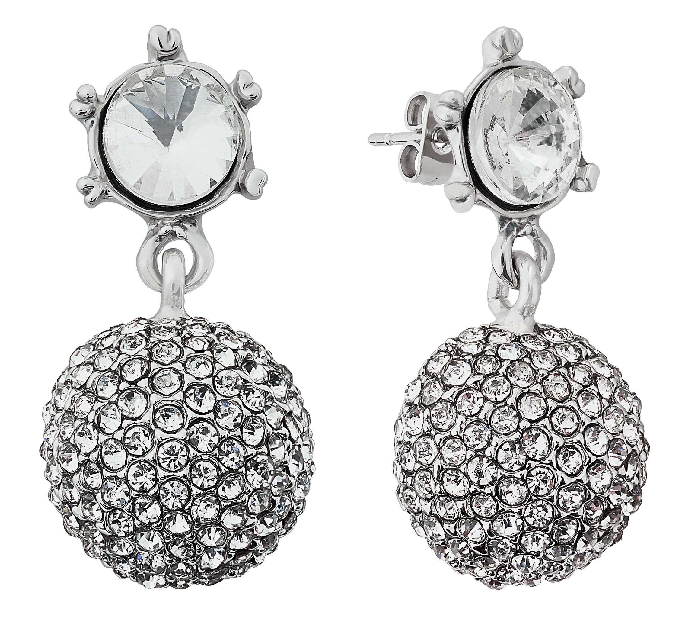 Stardust Silver Colour Crystal Ball Drop Earrings. (7253269) Argos