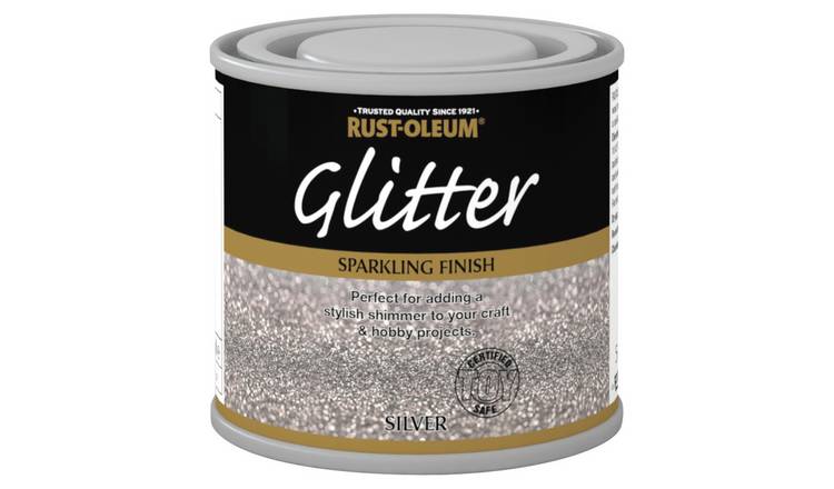 Rust-Oleum Glitter Special Effect Paint 125ml - Silver