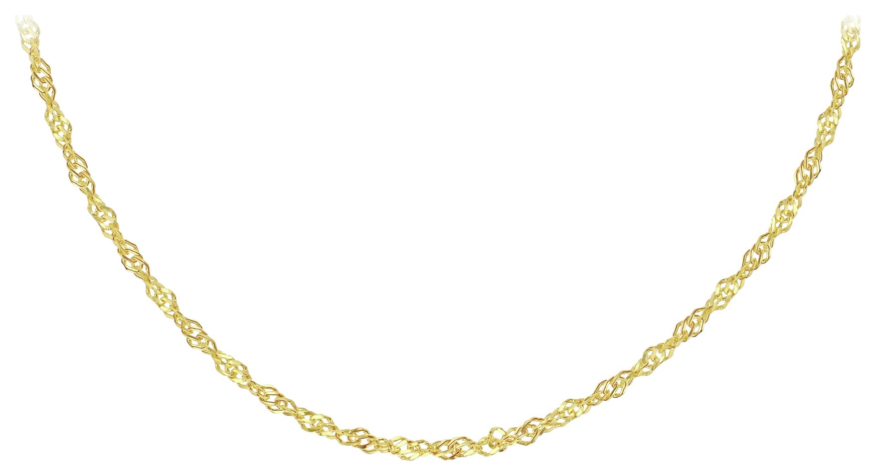 Revere 9ct Gold Twisted Curb 18 Inch Necklace