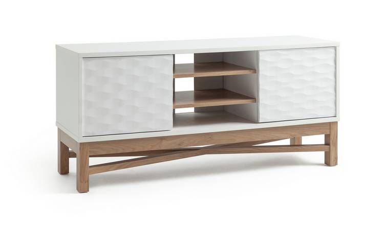 Buy Argos Home Zander Textured Tv Unit White Oak Effect Tv Stands Argos