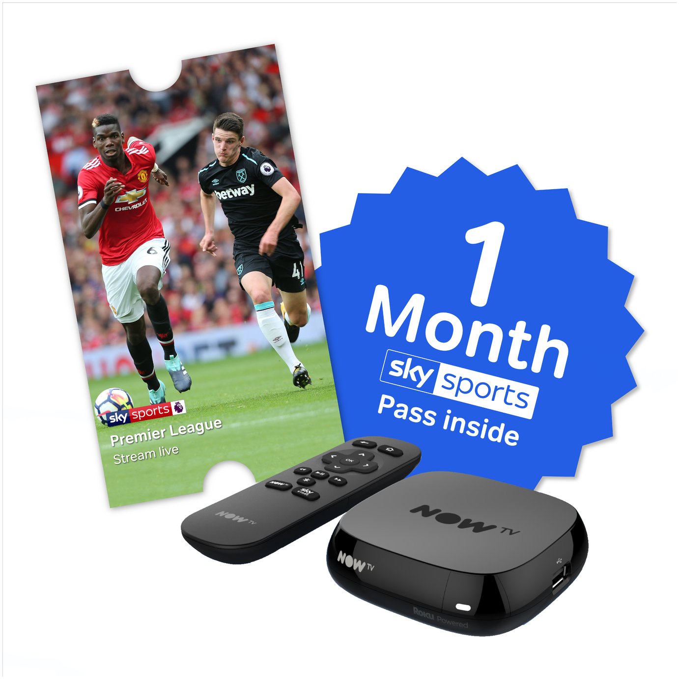 NOW TV Box with 1 Month Sky Sports Pass.