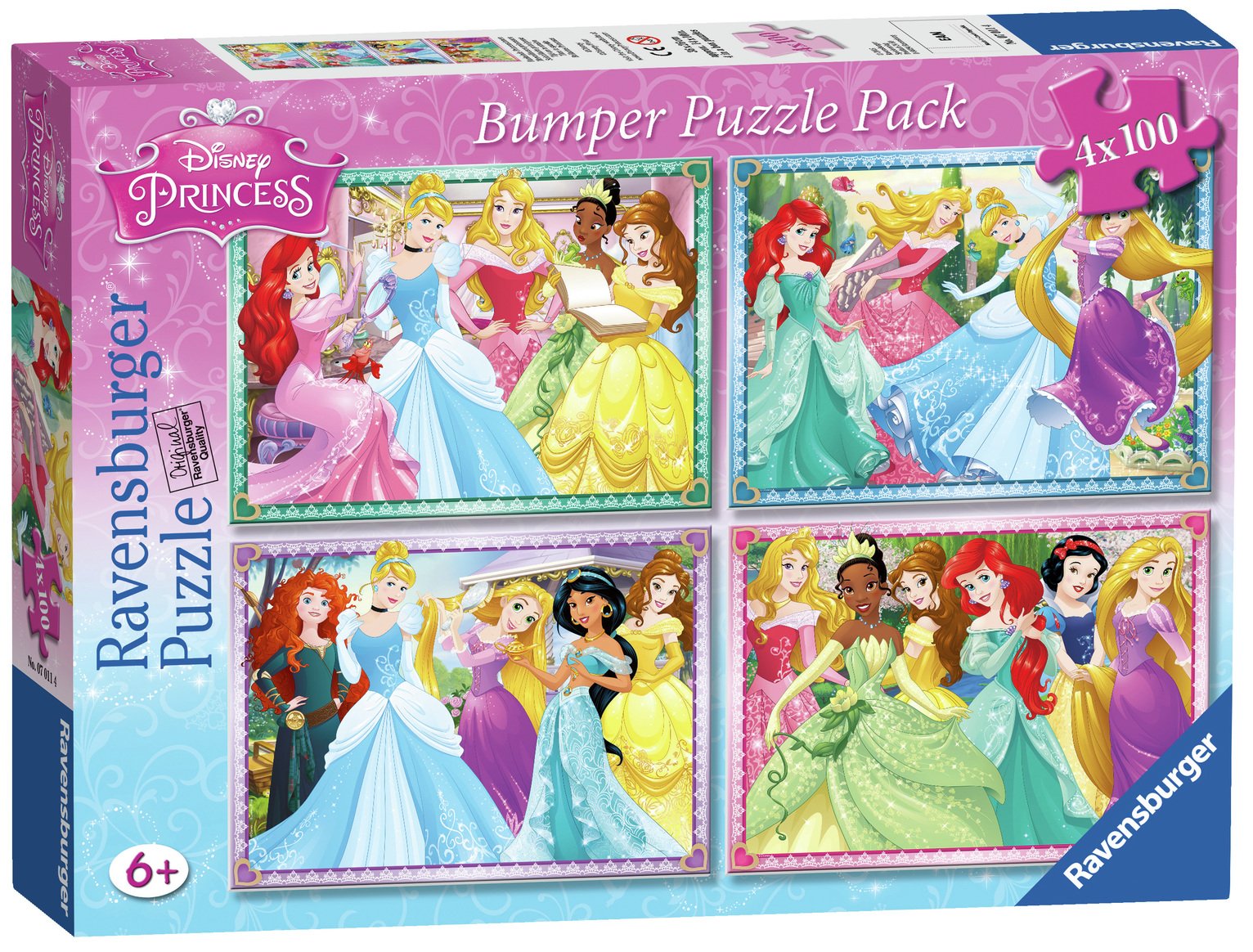 Ravensburger Disney Princess 100 Piece Puzzle - 4 Pack