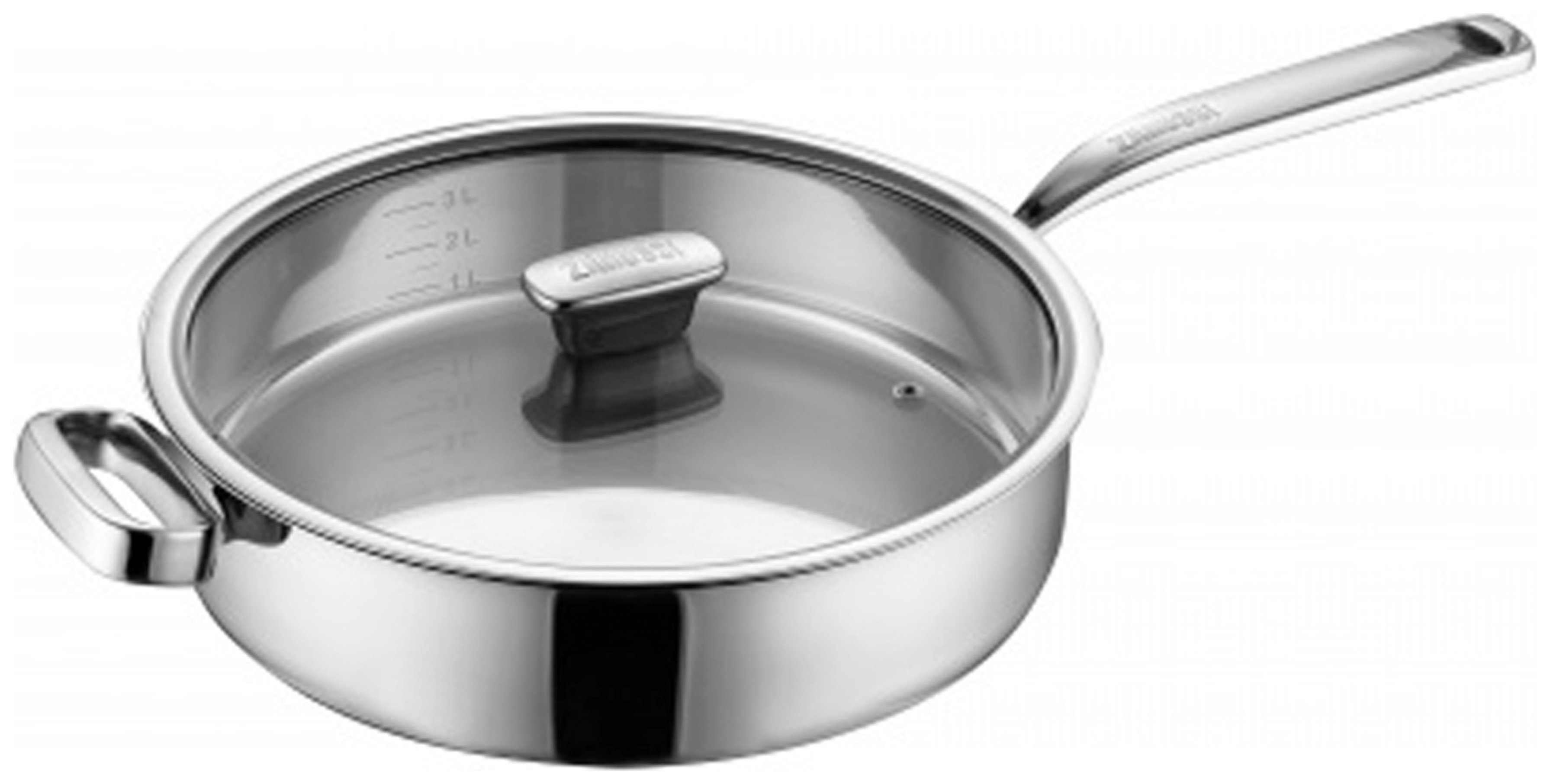 Zanussi Positano 28cm Stainless Steel Saute Pan with Lid