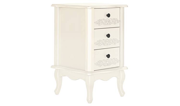 Buy Argos Home Sophia 3 Drawer Bedside Table Soft White