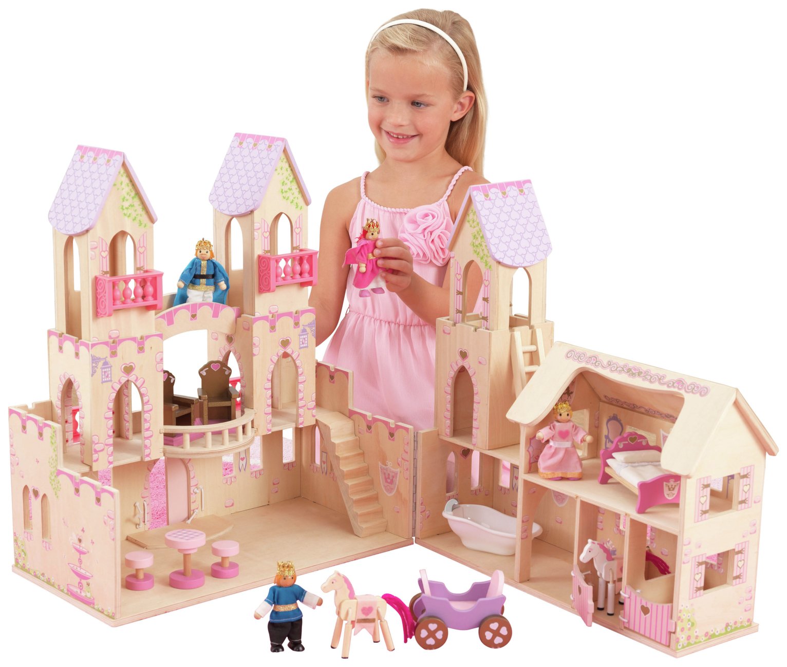 kidkraft princess castle wooden dolls house
