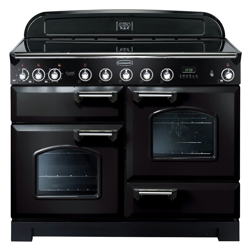 Rangemaster Classic Deluxe 110cm Induction Range Cooker -Blk