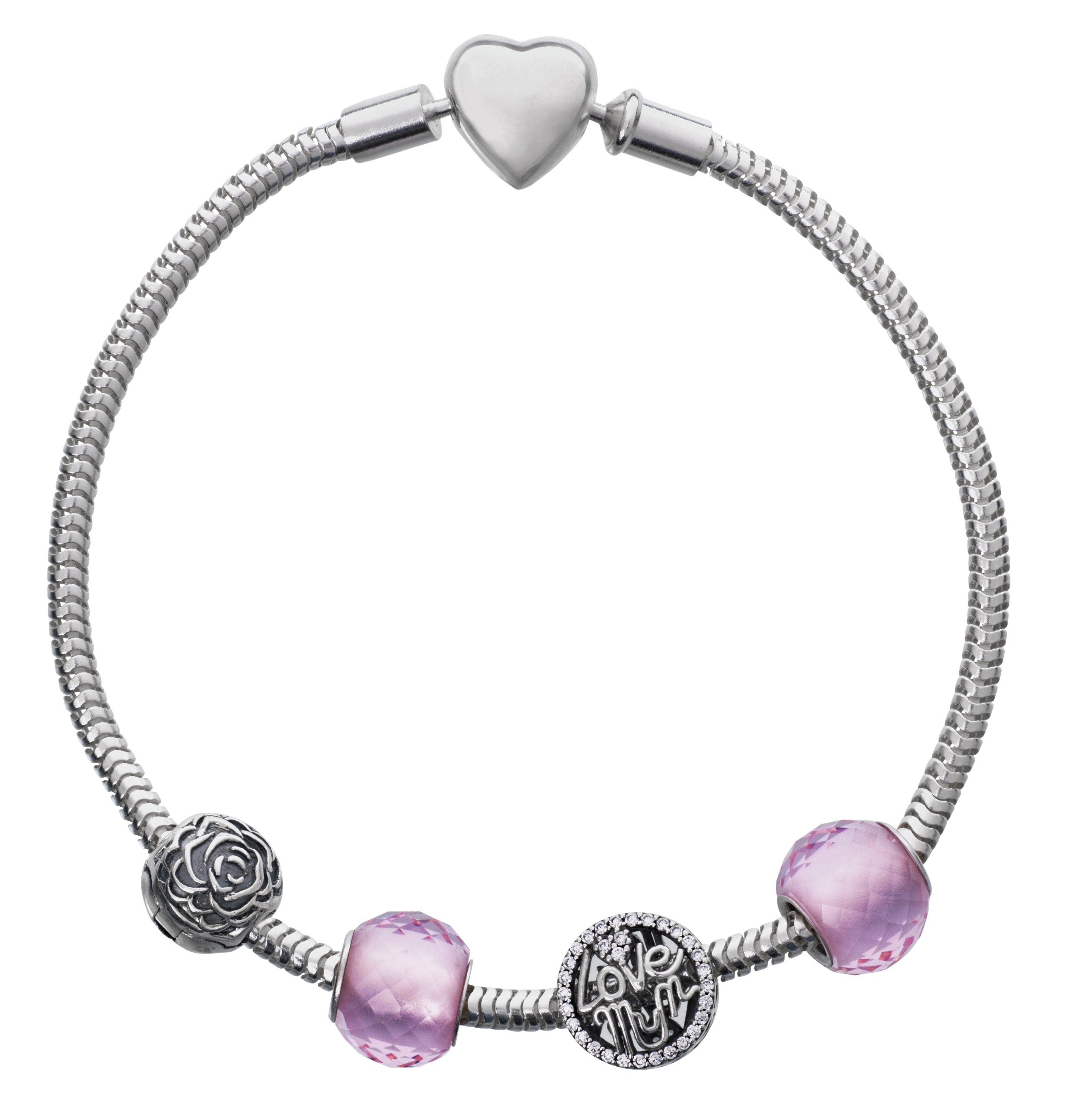 Moon & Back Sterling Silver Pink Made Up Charm Bracelet Review