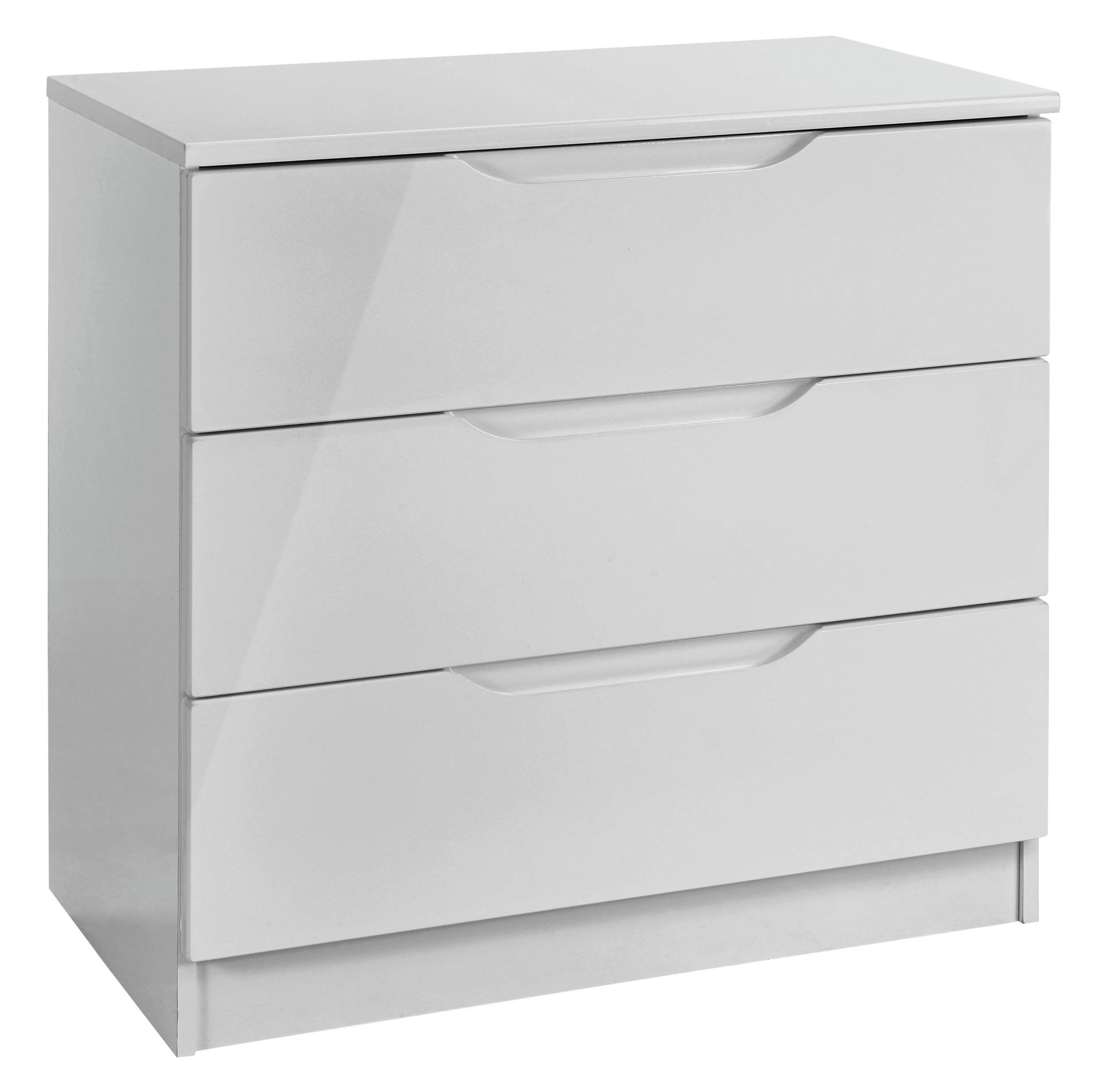 One Call Furniture Legato 3 Drawer Chest With Contemporary Cashmere Gloss 250 00 Best Price