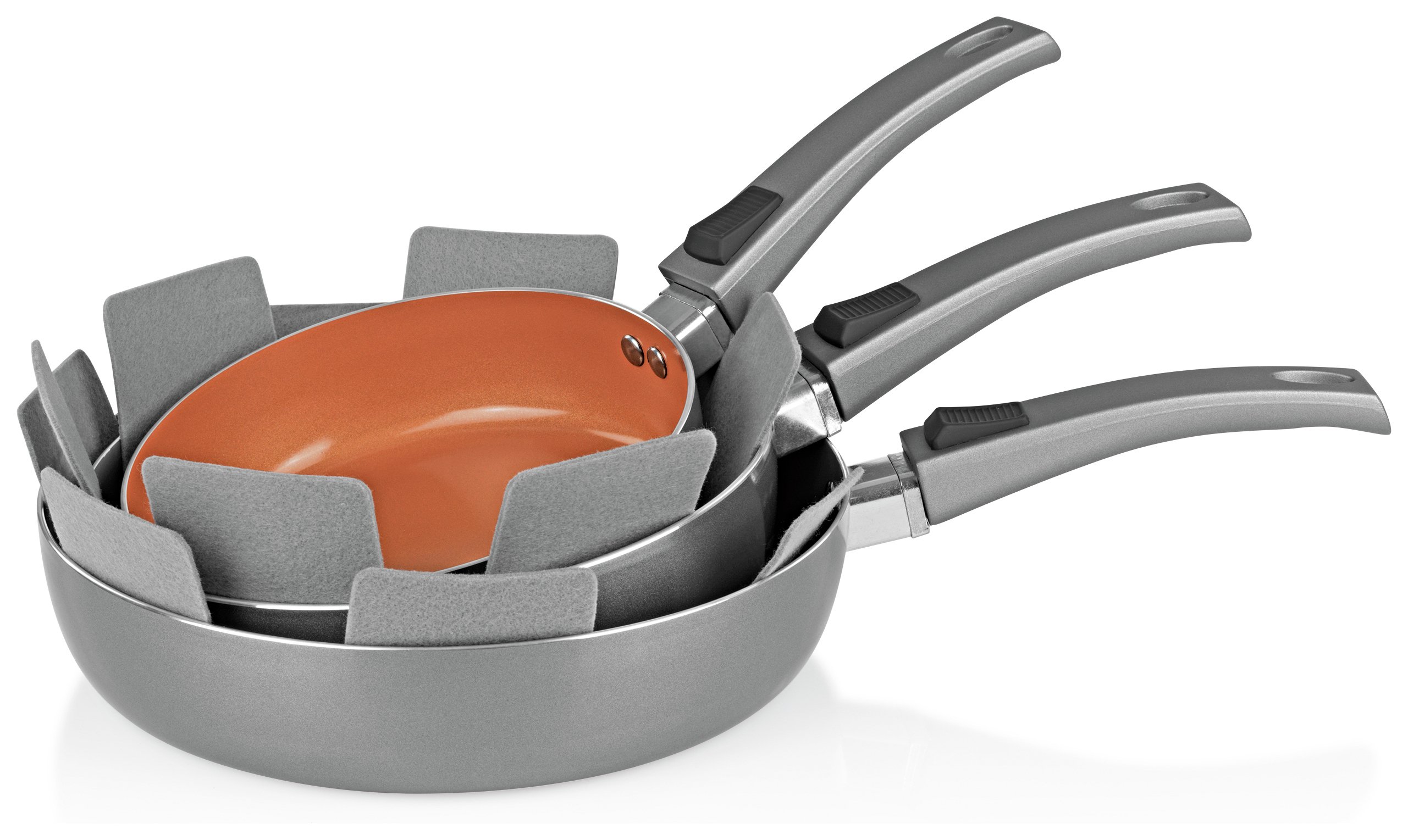 GOURMETmaxx 3 Piece Ceramic Pan Set - Copper