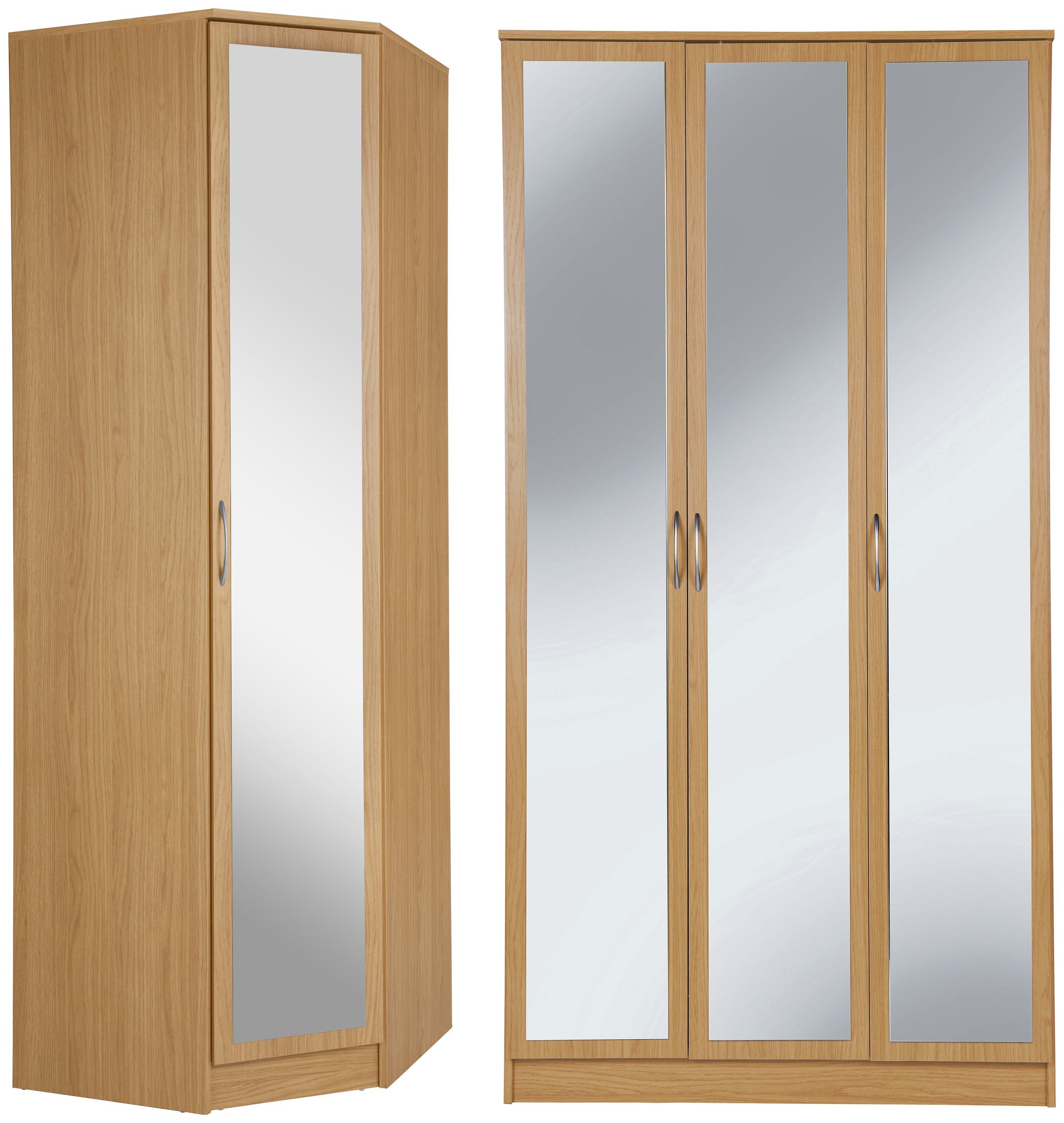 Argos Home Cheval Corner & 3Dr Mirror Wardrobe Package