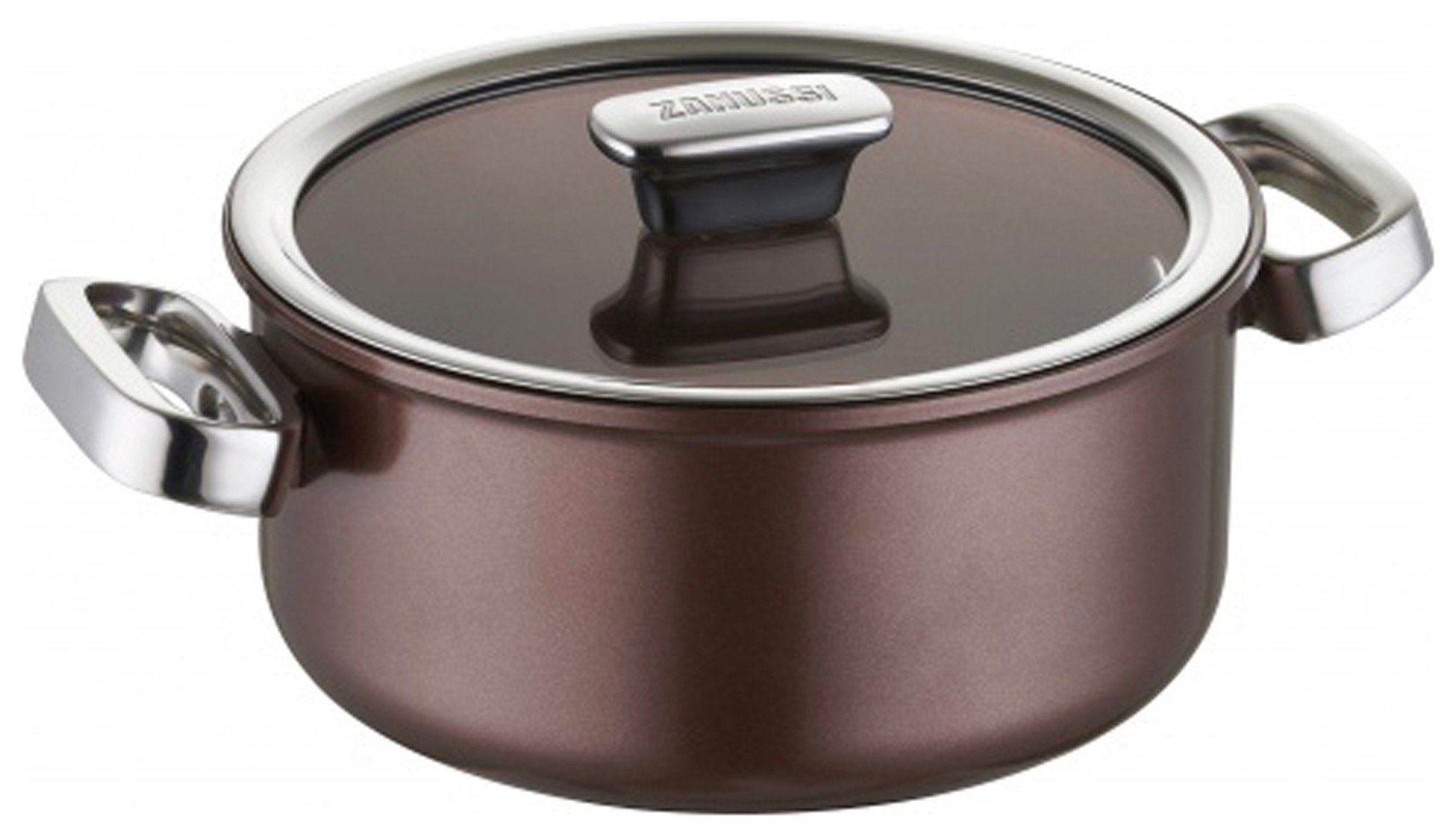 Zanussi Siena 24cm Aluminium Casserole Pot with Lid