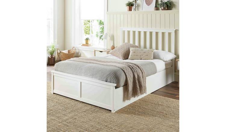 Aspire Atlantic Small Double End Lift Ottoman Bed - White