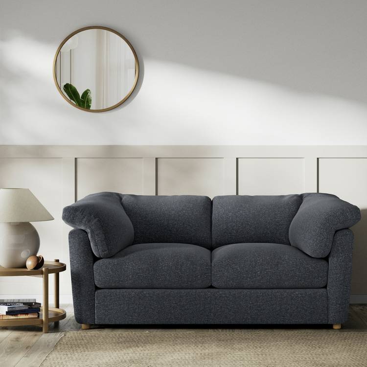 Habitat Wynn Fabric 2 Seater Sofa - Charcoal - Ash Leg 0