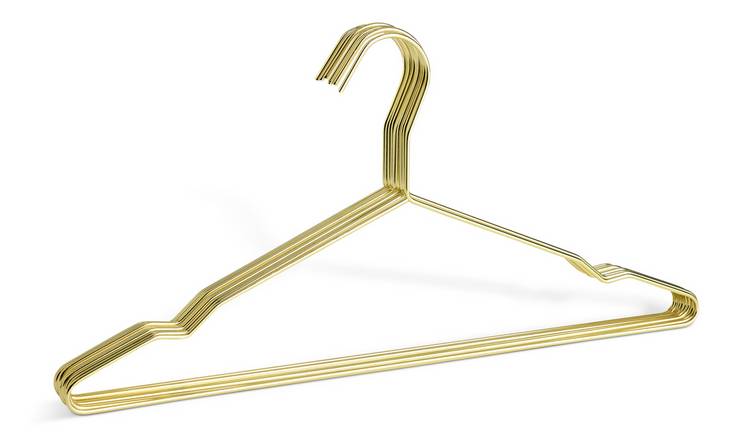 Habitat Pack of 10 Hangers - Golden