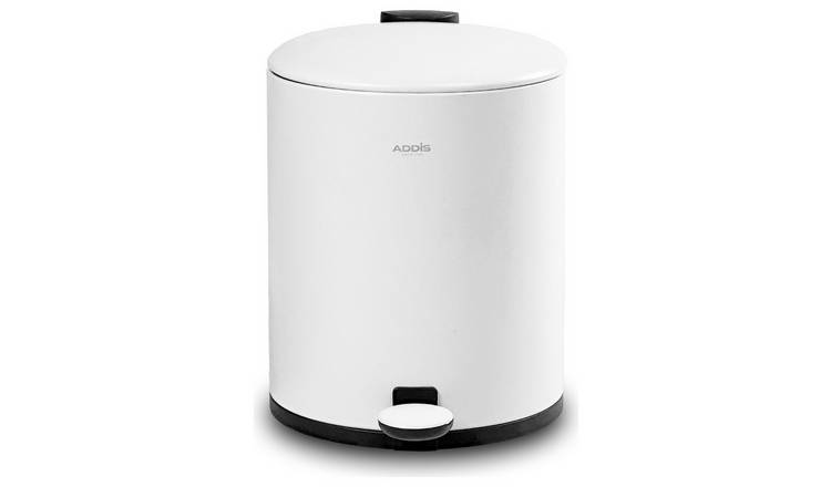 Addis 5L Bathroom Pedal Bin - White