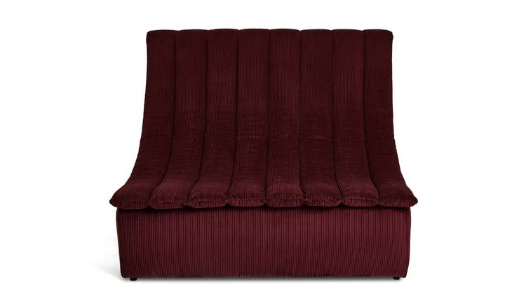 Habitat 60 Scoop Fabric Chair - Burgundy