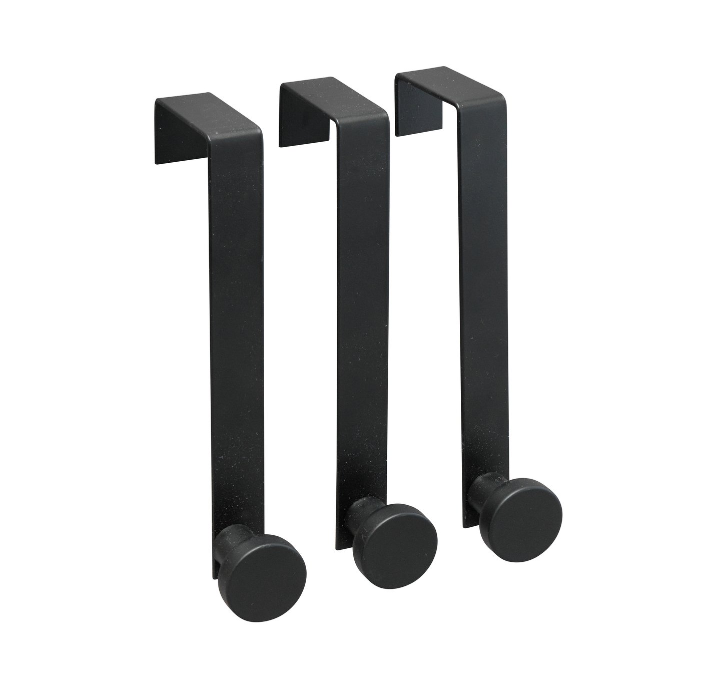 Argos Home Pack of 3 Over the Door Hooks - Black