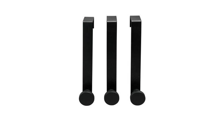 Buy Argos Home Pack of 3 Over the Door Hooks Black Overdoor