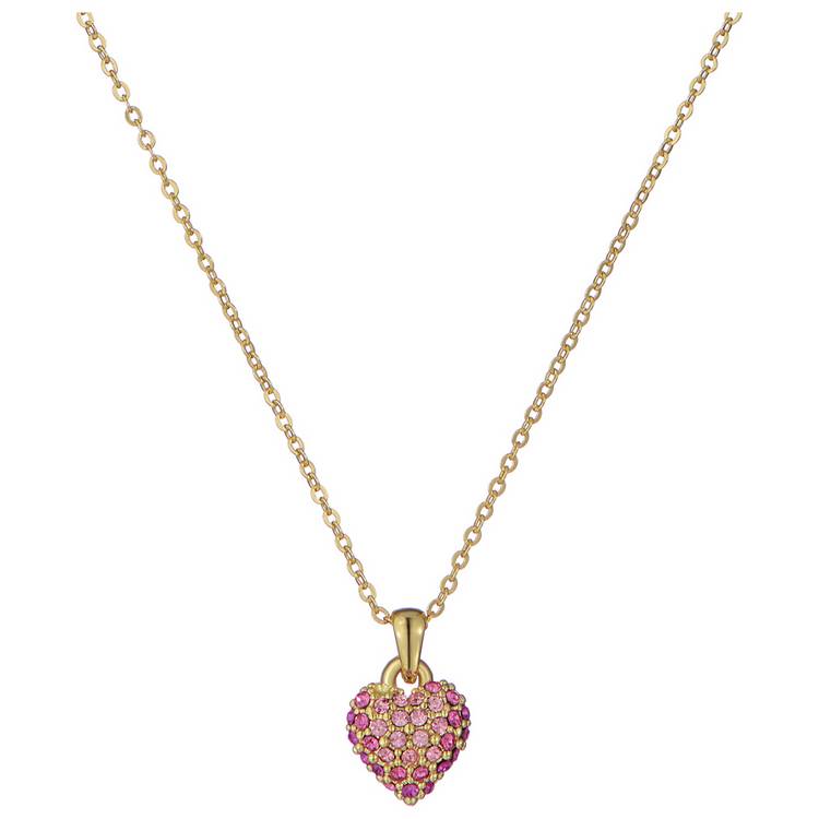 Ted Baker Pink Crystal Pave Heart Pendant Necklace 0