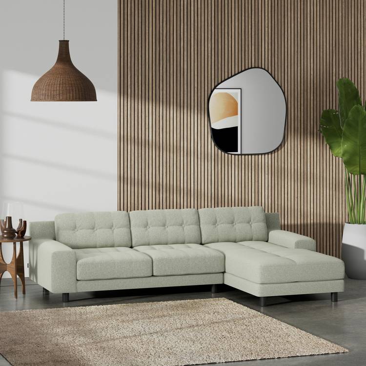 Habitat Hendricks Right Hand Corner Sofa - Sage Green 0