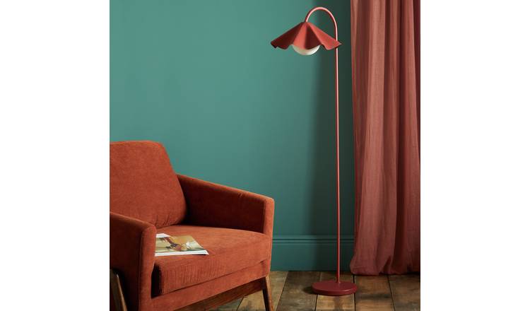 Habitat Yuno Pleat Floor Lamp - Red