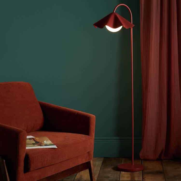 Habitat Yuno Pleat Floor Lamp - Red 0