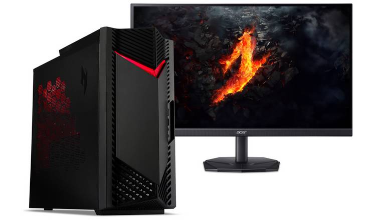 Acer Nitro N50-650 i5 16GB 512GB Gaming PC & 24in Monitor