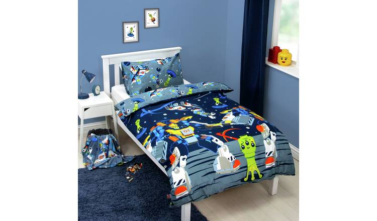 Lego Space Blue Kids Bedding Set - Single