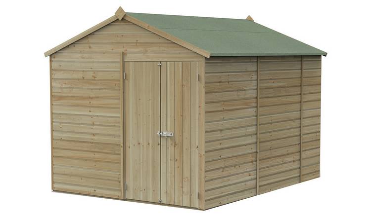 Forest Beckwood Shiplap Windowless Apex Shed - 10 x 8ft